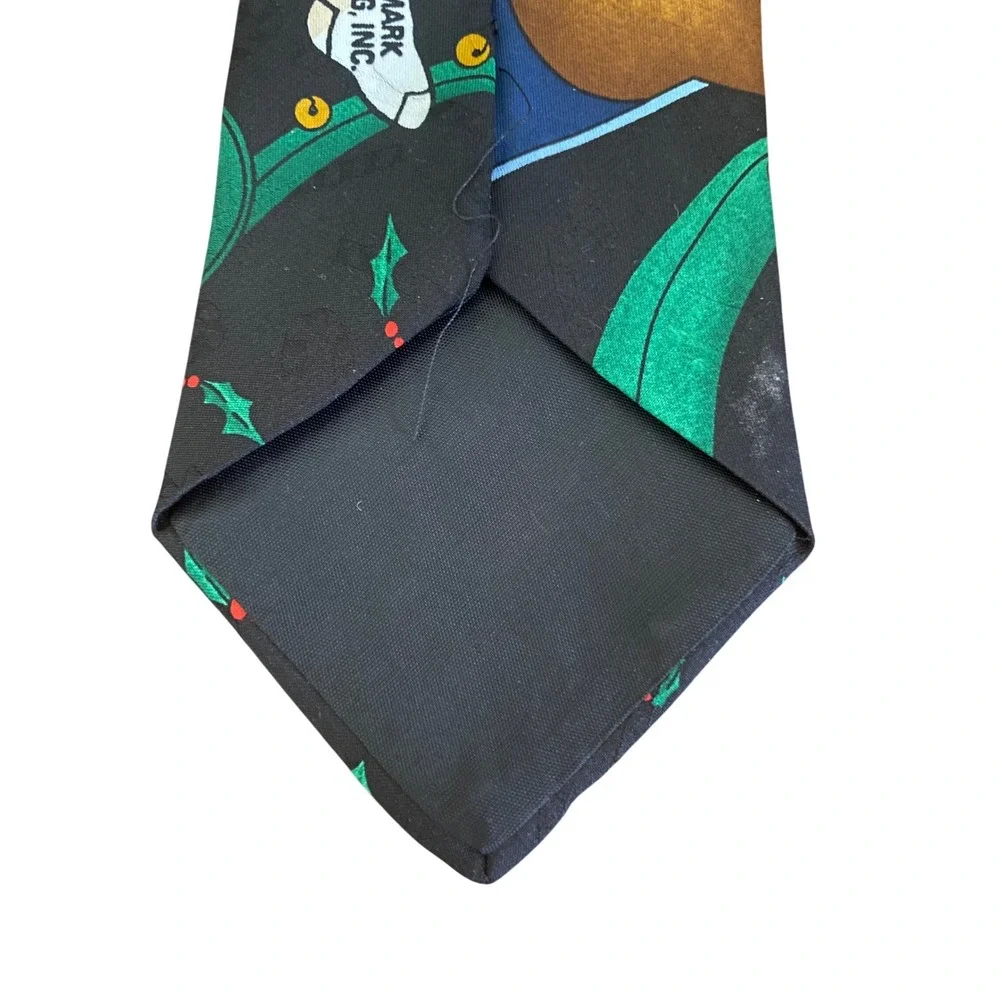 Vintage‎ Hallmark Yule Tie Greetings Santa Claus Christmas Necktie Mens Holiday